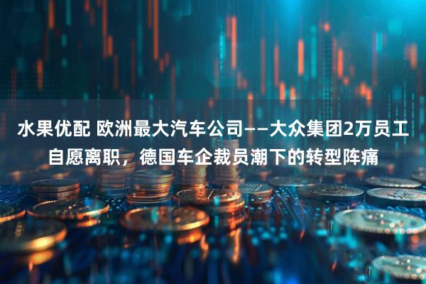 水果优配 欧洲最大汽车公司——大众集团2万员工自愿离职，德国车企裁员潮下的转型阵痛