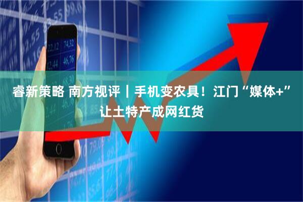 睿新策略 南方视评｜手机变农具！江门“媒体+”让土特产成网红货