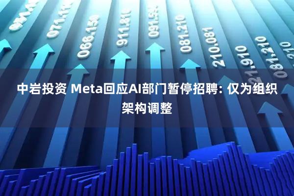 中岩投资 Meta回应AI部门暂停招聘: 仅为组织架构调整