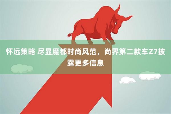 怀远策略 尽显魔都时尚风范，尚界第二款车Z7披露更多信息